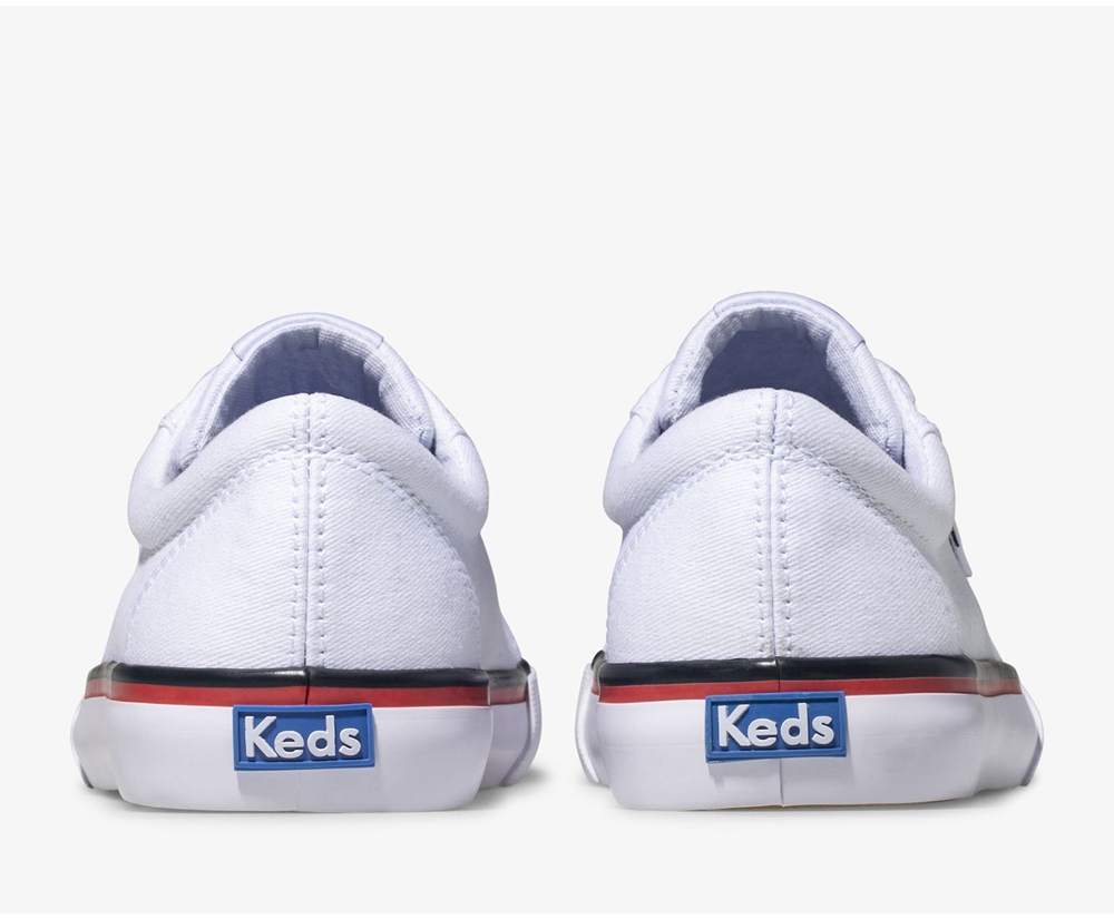 Kids Keds Sneakers - Jump Kick Canvas - White - 8712-QZSUB